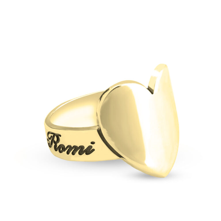 Engraved Heart Ring