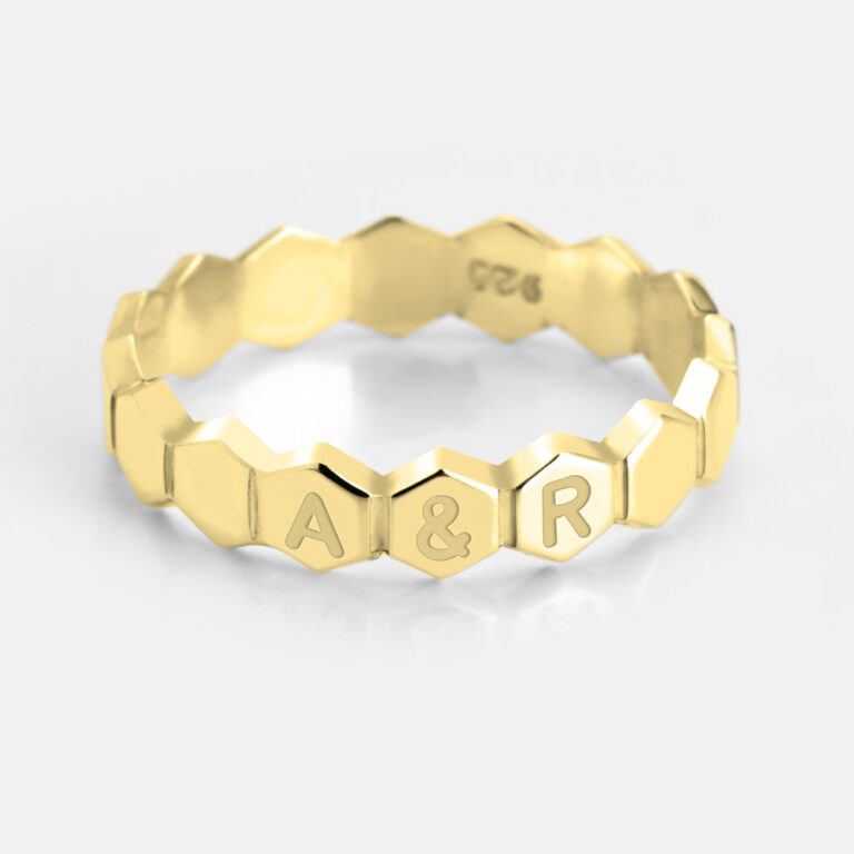 Personalized Honeycomb Ring