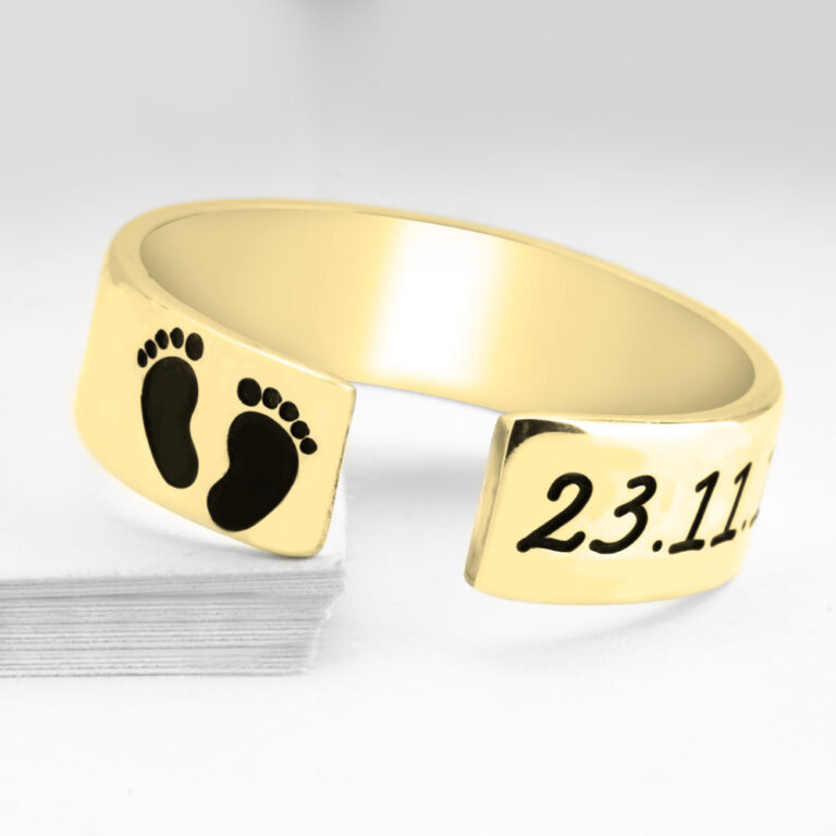 Custom Baby Footprint Ring
