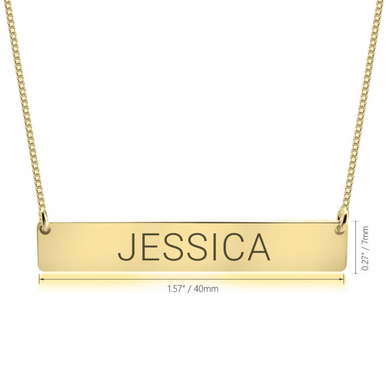 Personalized Bar Necklace