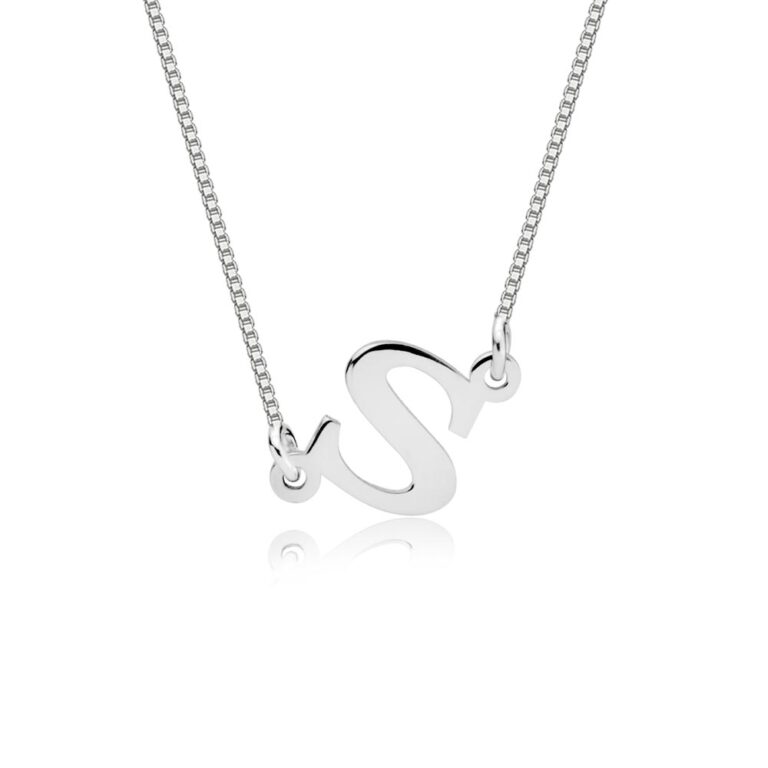 Sideways Initial Necklace