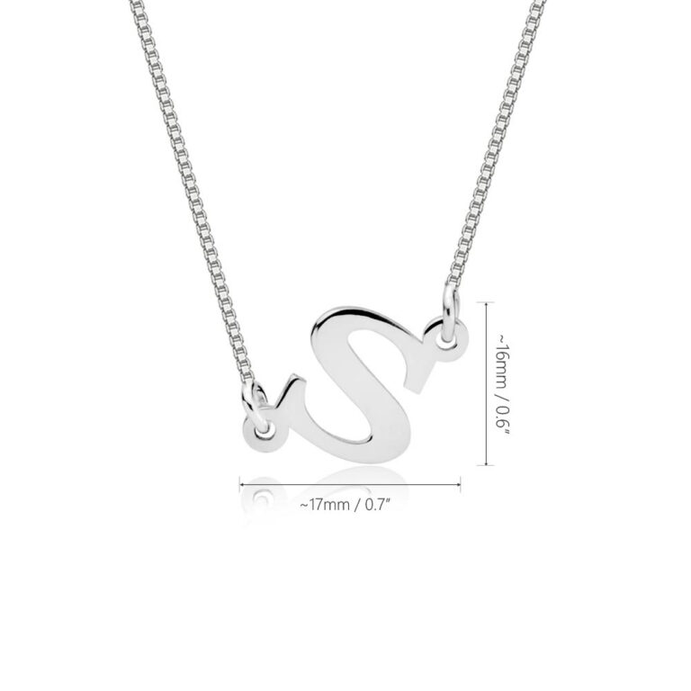 Sideways Initial Necklace