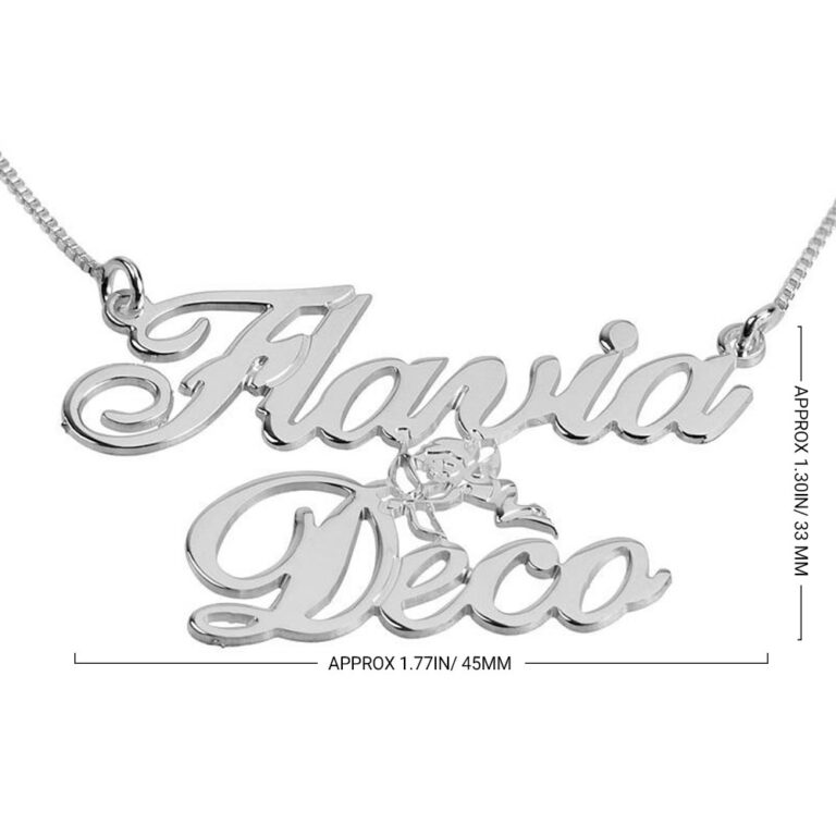 Two Name with Cupid Necklace