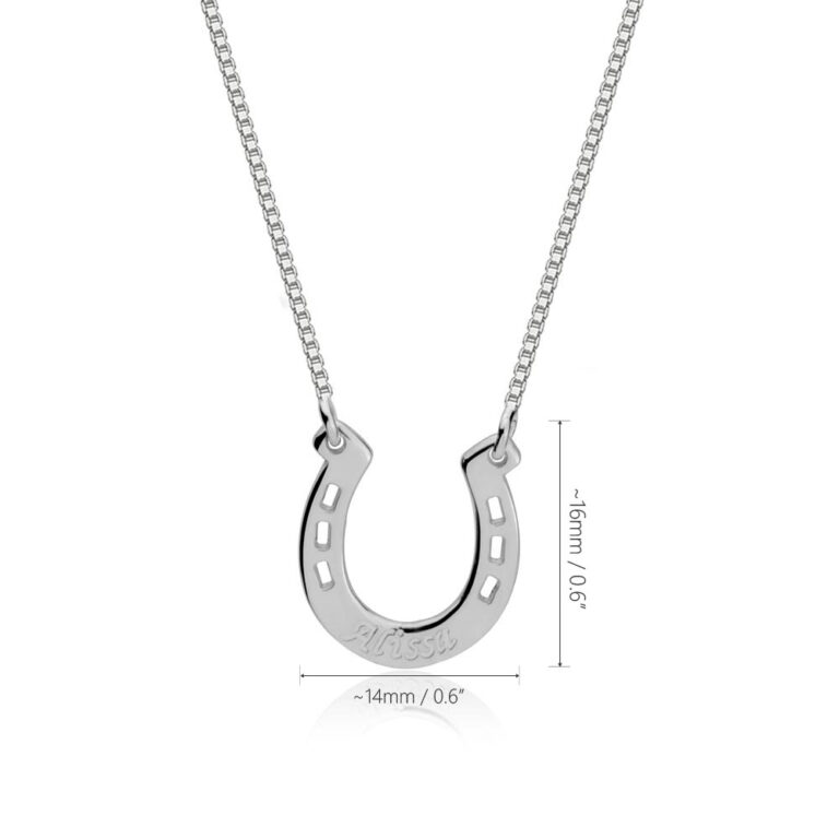 Delicate Engraved Horseshoe Necklace