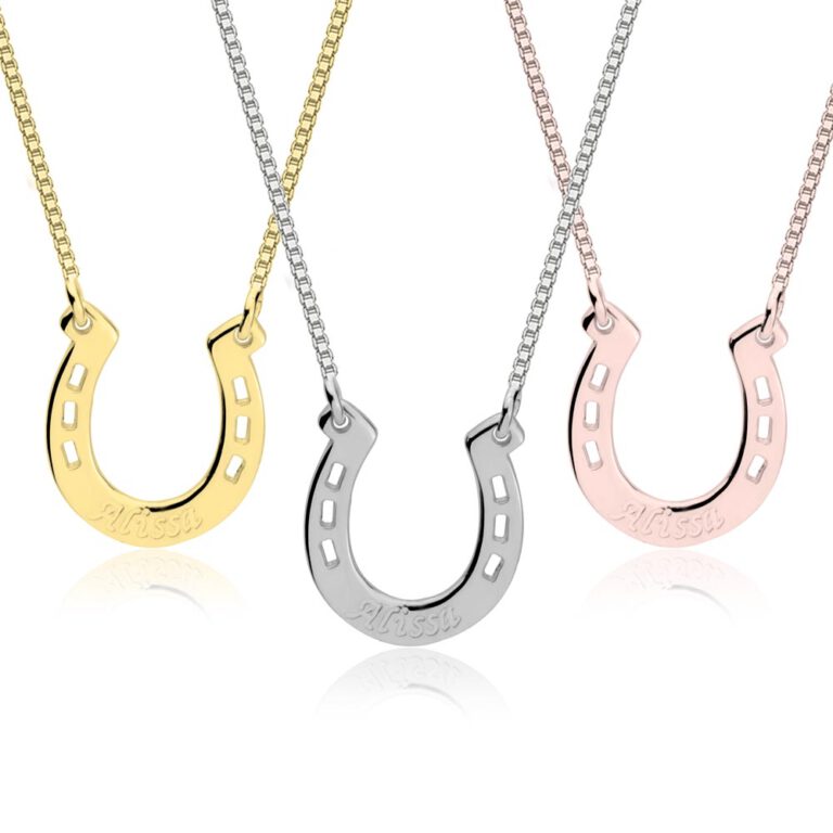 Delicate Engraved Horseshoe Necklace