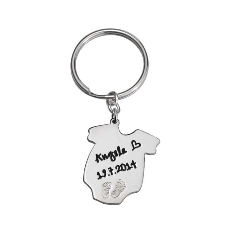 Personalized New Baby Keyring