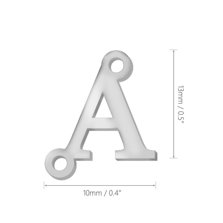 Sideways Initial Letter Necklace