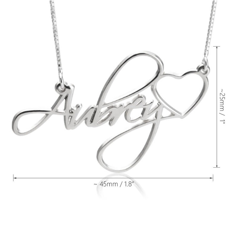 Custom Name Necklace with Heart