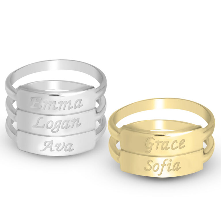 Stackable Name Rings