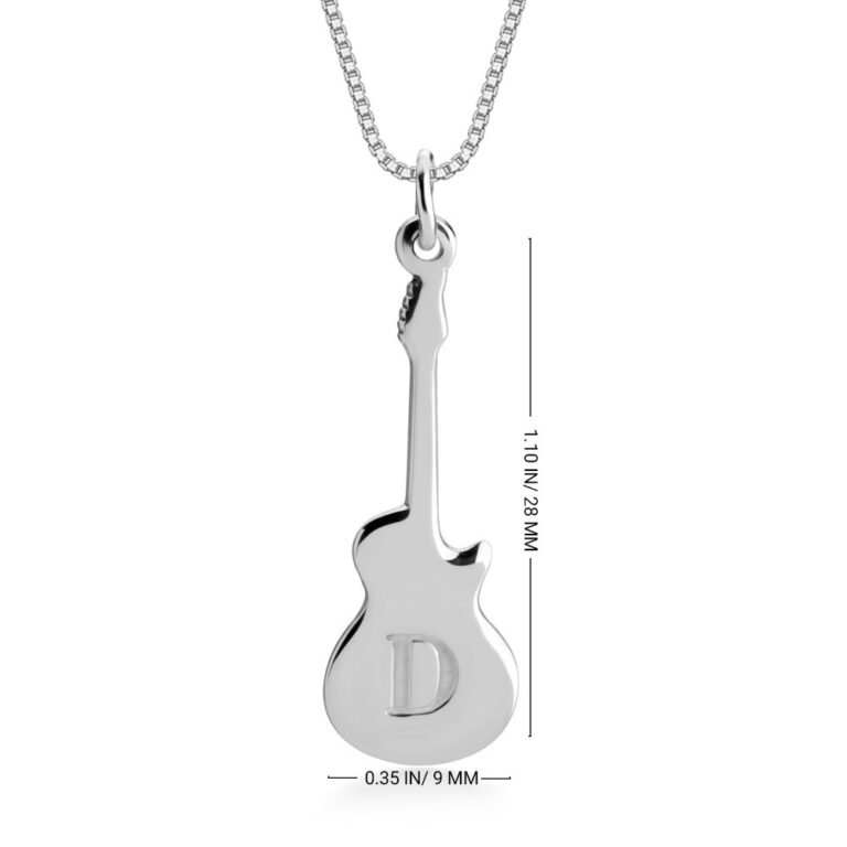 Personalized Guitar Necklace