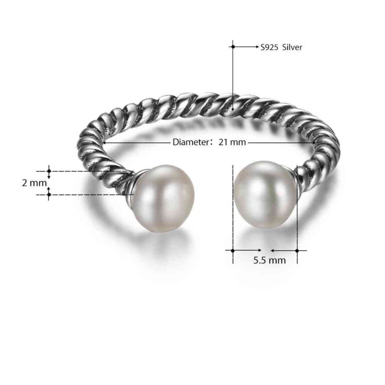 Silver Pearl Ring