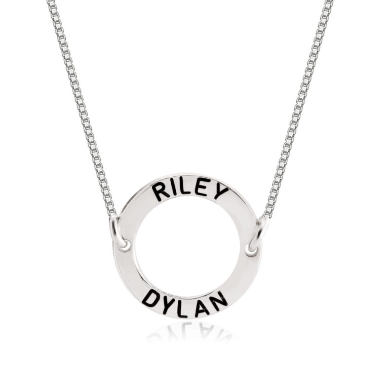 Personalized Circle Pendant Necklace