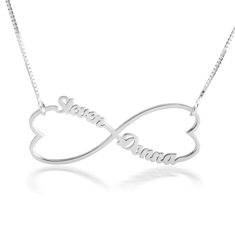 Double Heart Infinity Necklace