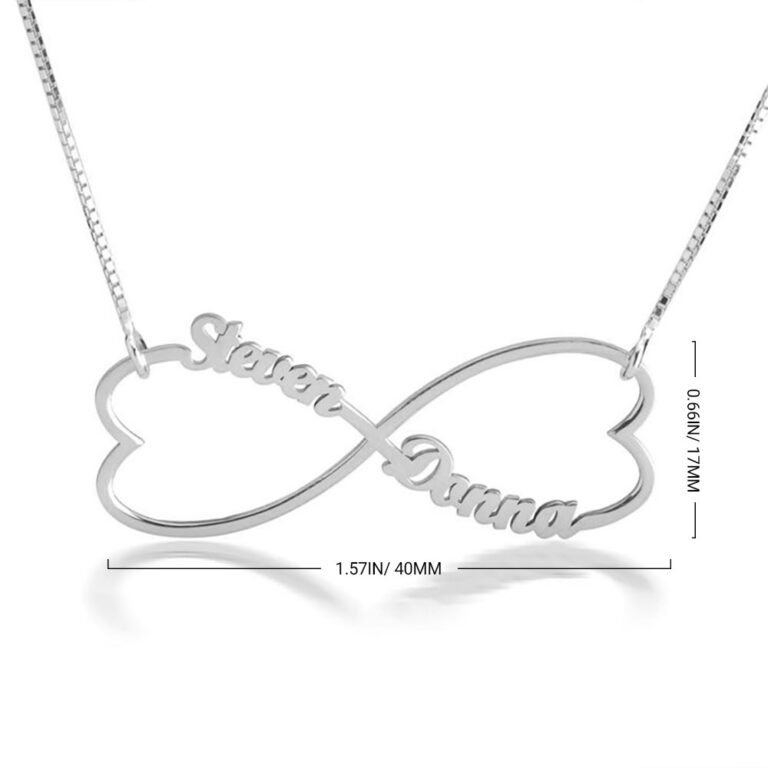 Double Heart Infinity Necklace