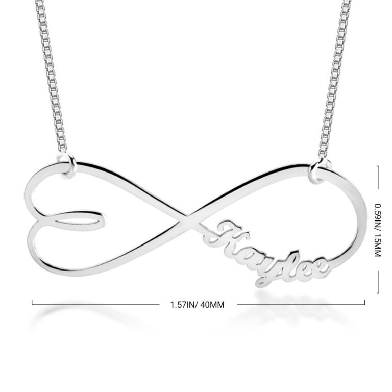 Heart Shape Infinity Name Necklace