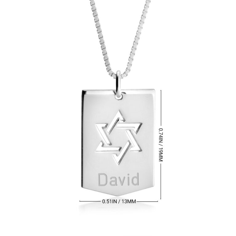 Star of David Shield Necklace