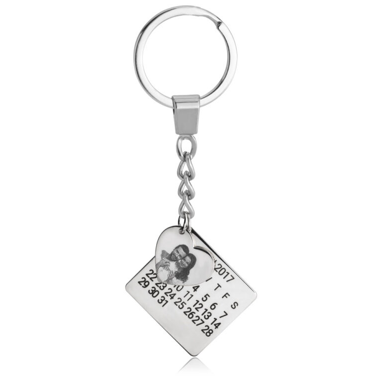 Personalized Picture Calendar Keychain