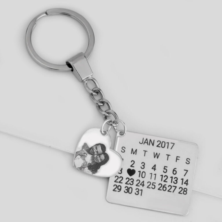 Personalized Picture Calendar Keychain