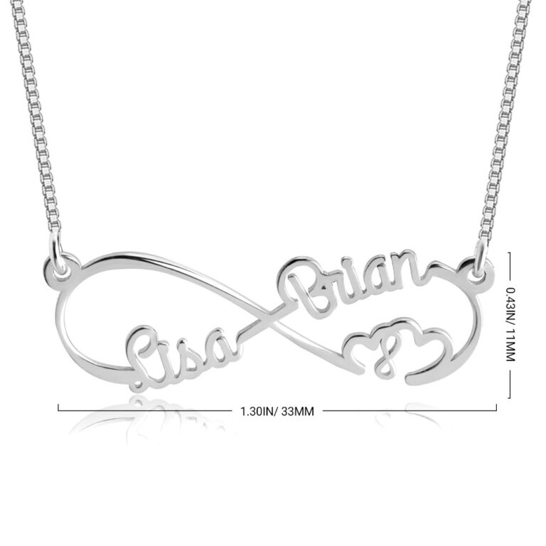 Double Heart and Double Infinity Necklace