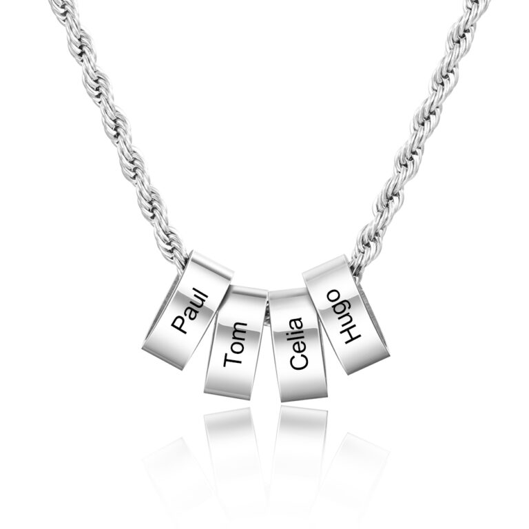 Unisex Necklace with Personalized Beads