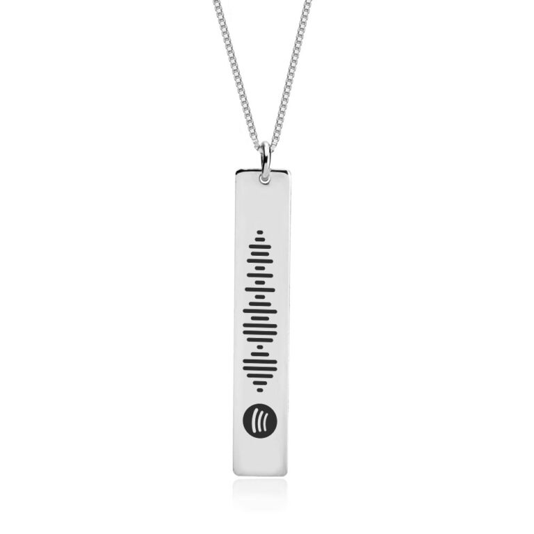Vertical Bar Spotify Necklace