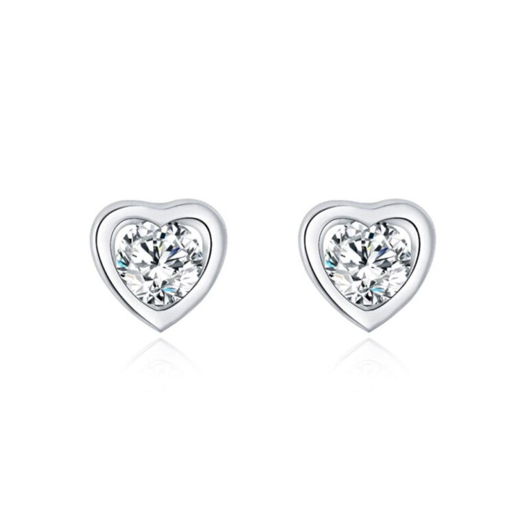 Heart Cubic Zirconia Diamond Earrings