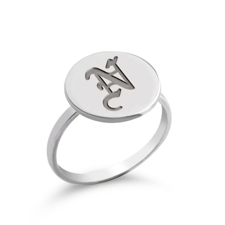 Gothic Initial Signet Ring