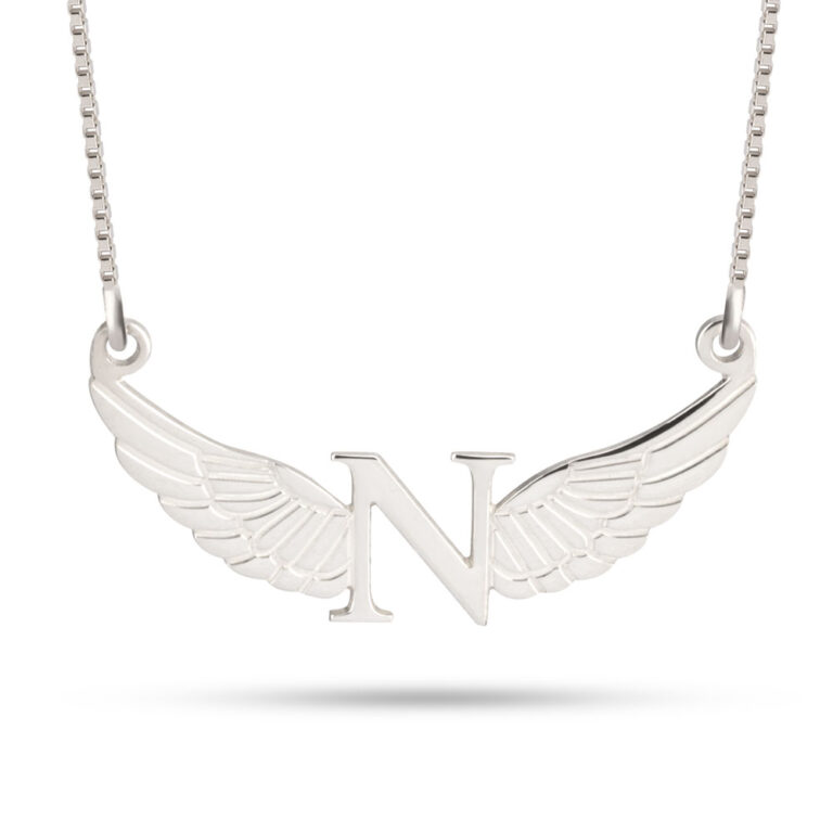 Initial with Wings Necklace