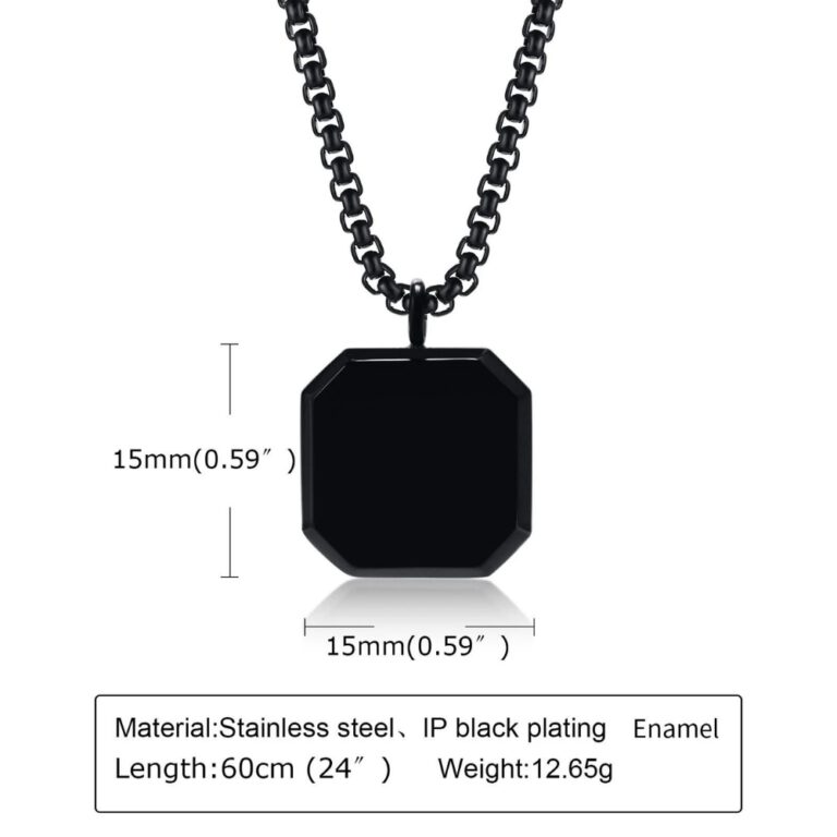 Black Onyx Stone Necklace for Men