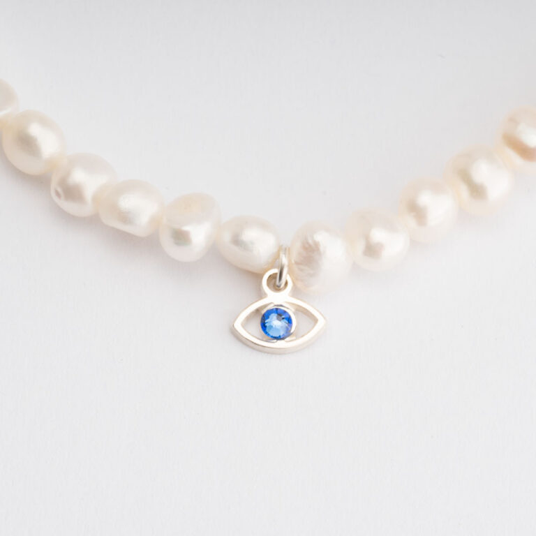 Evil Eye Pearl Necklace 