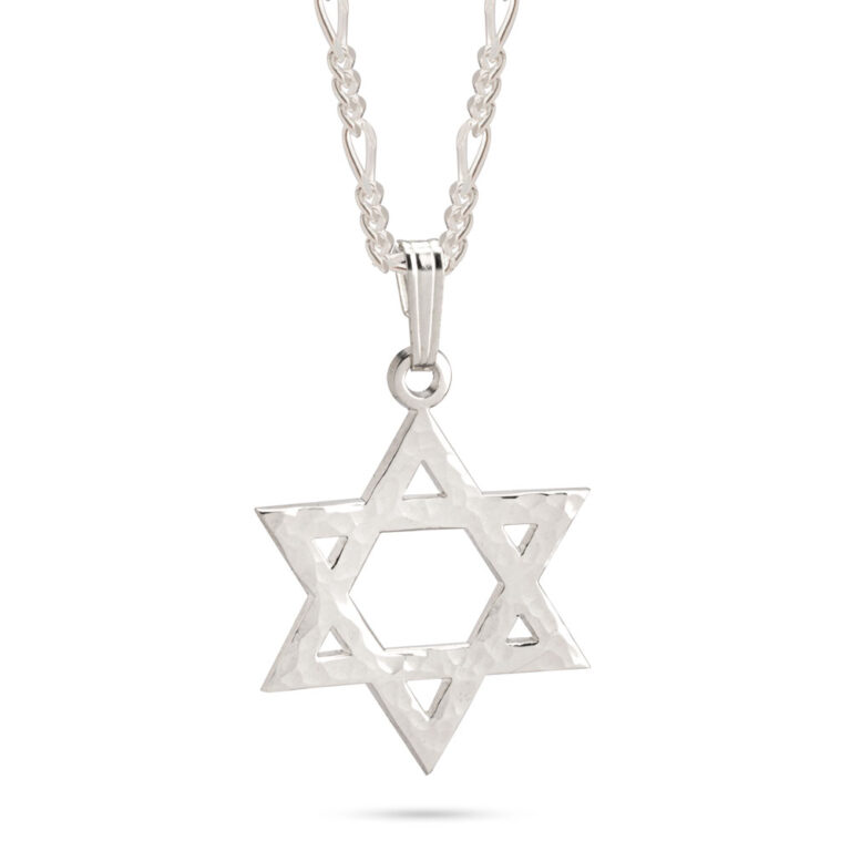 Hammered Star of David Necklace