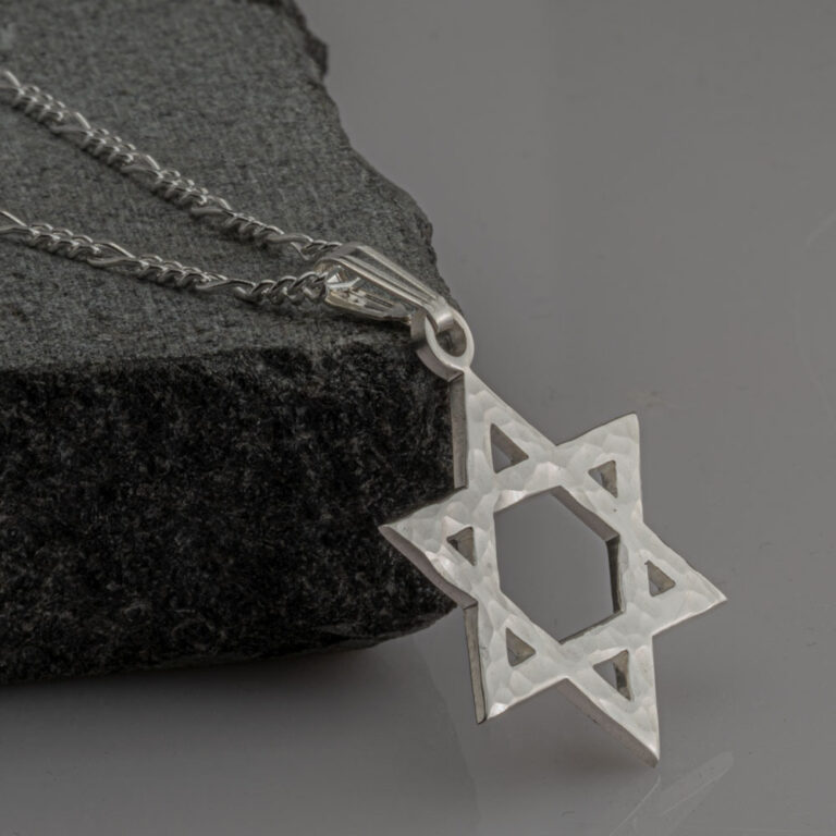 Hammered Star of David Necklace