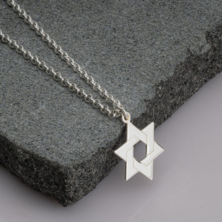 Star of David Necklace with Rolo Chain