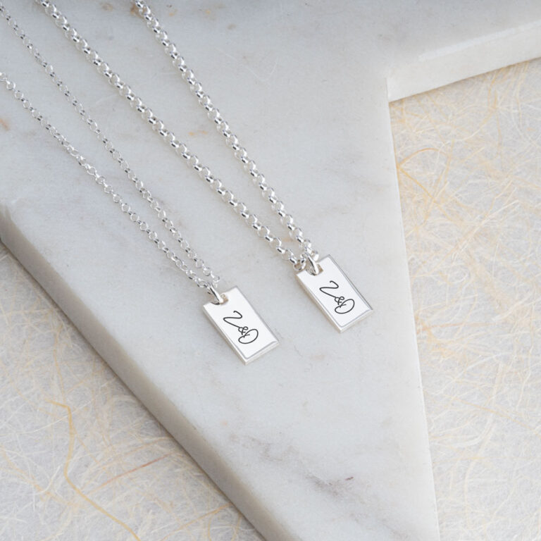 Engraved Matching Necklaces for couples