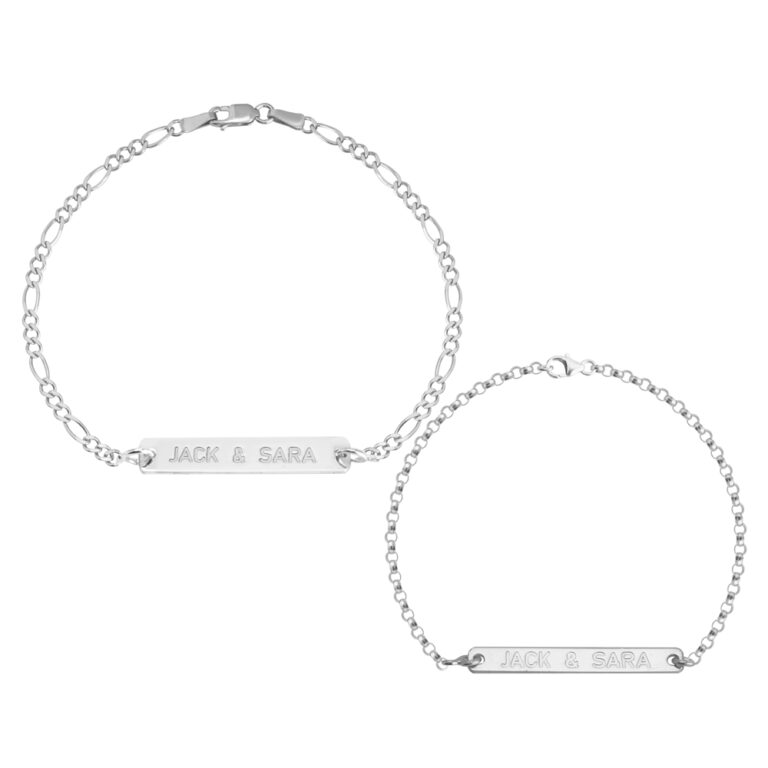 Engraved Matching Bracelets for Couples