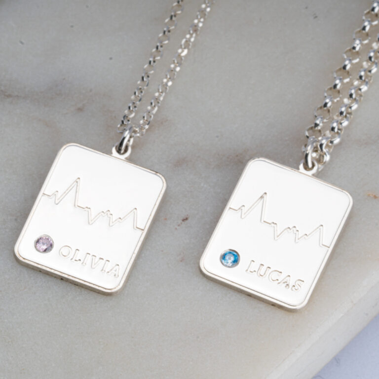 Couples Birthstone Necklaces