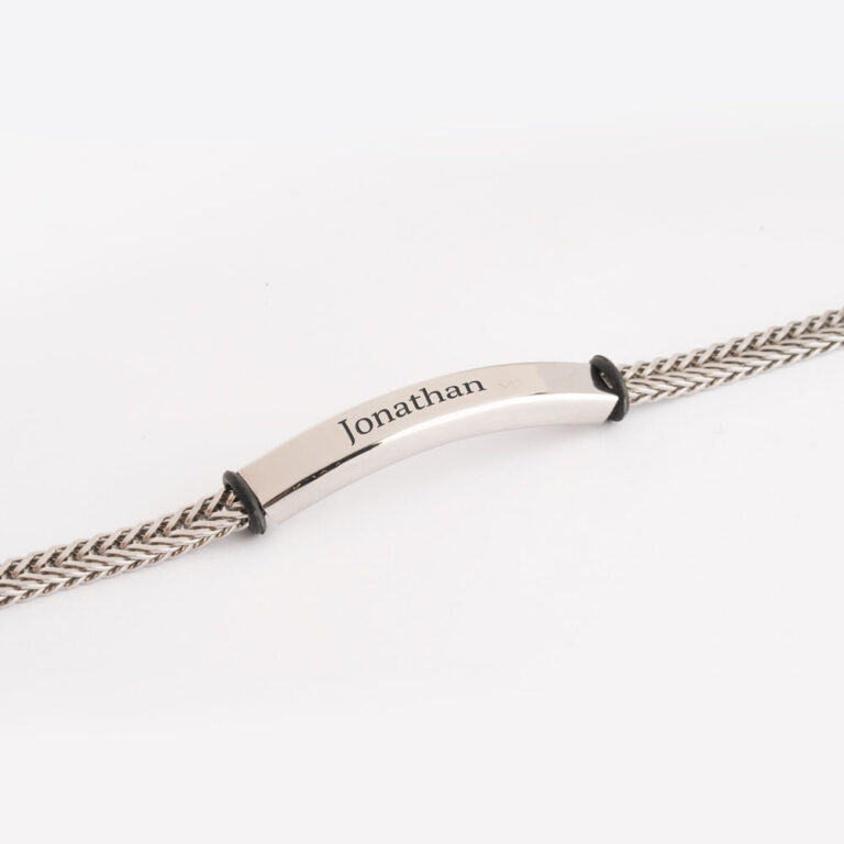 Engraved Men's Stainless Steel Bracelet