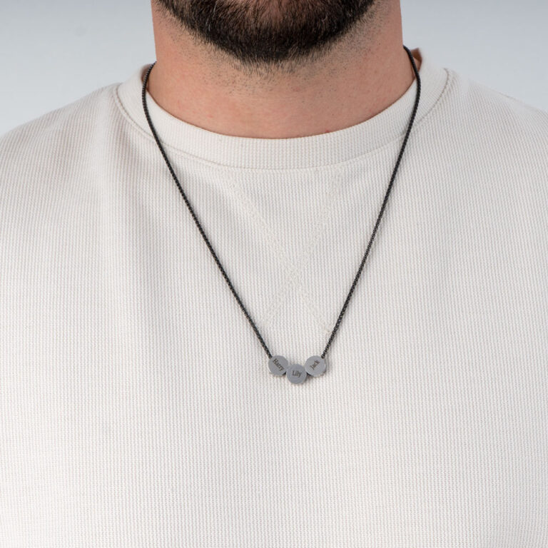 Multiple Engraved Necklace for Men