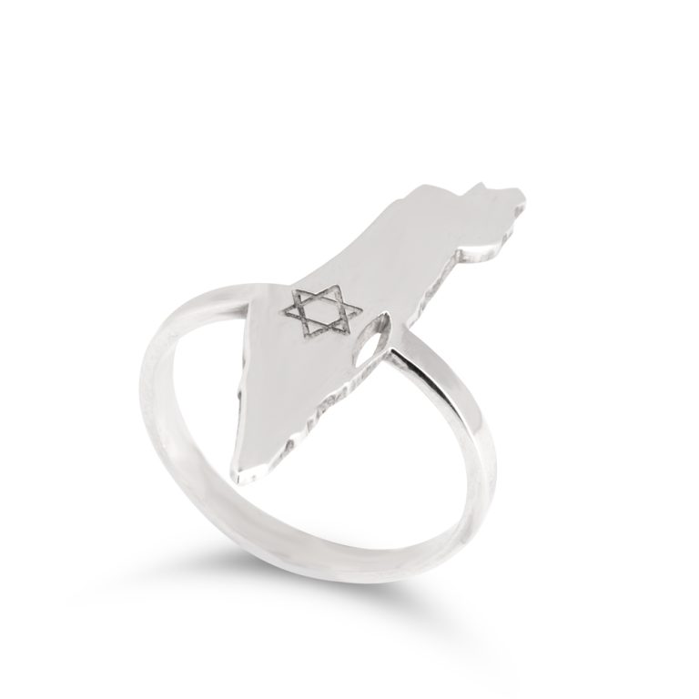 Israel Map Ring with Star of David
