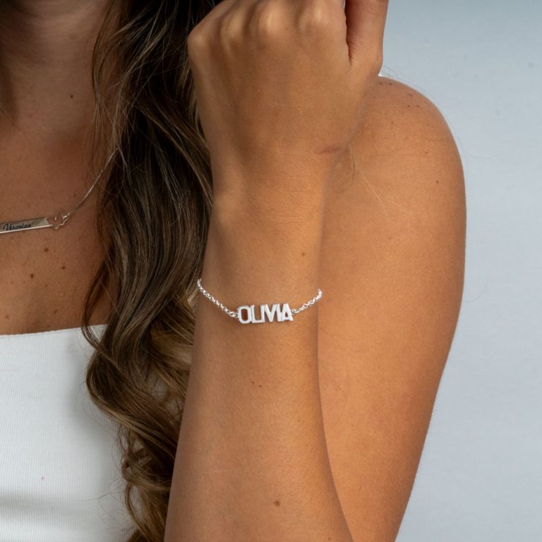 Capital Custom Name Bracelet