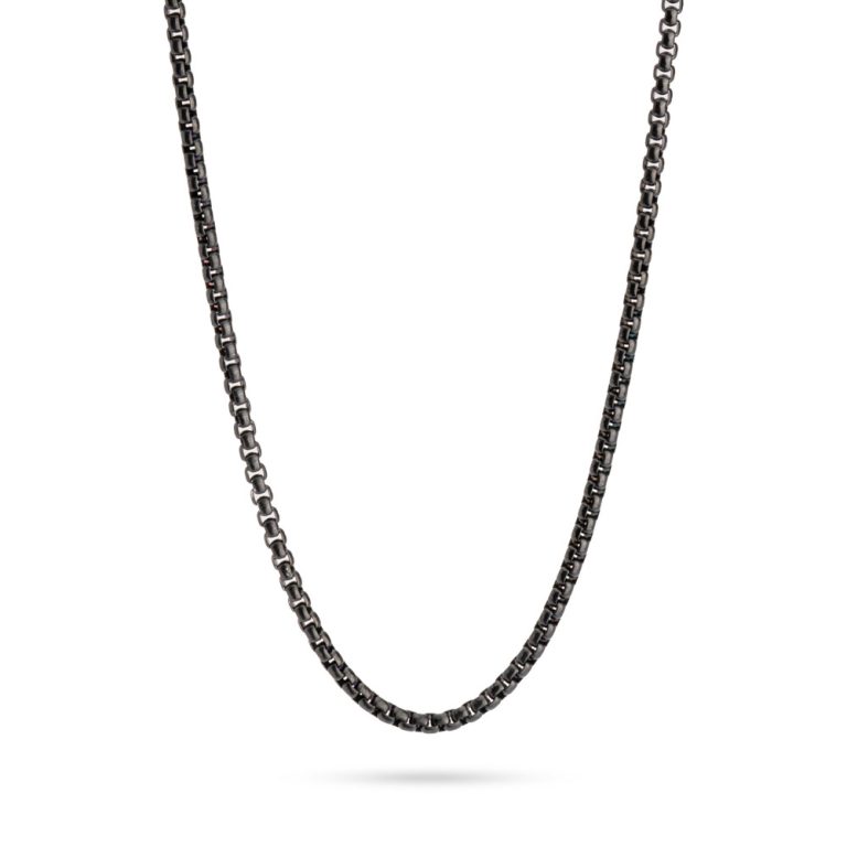 Stainless Steel Black Box Chain For Him