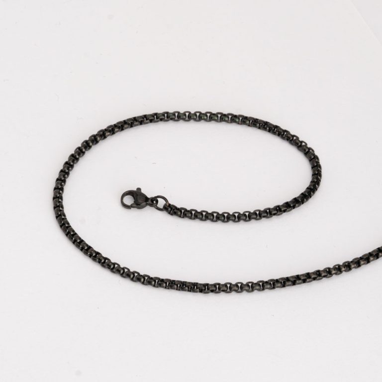 Stainless Steel Black Box Chain For Him