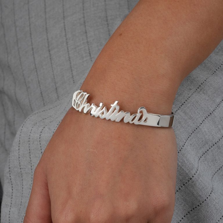 Custom Name Bangle Bracelet