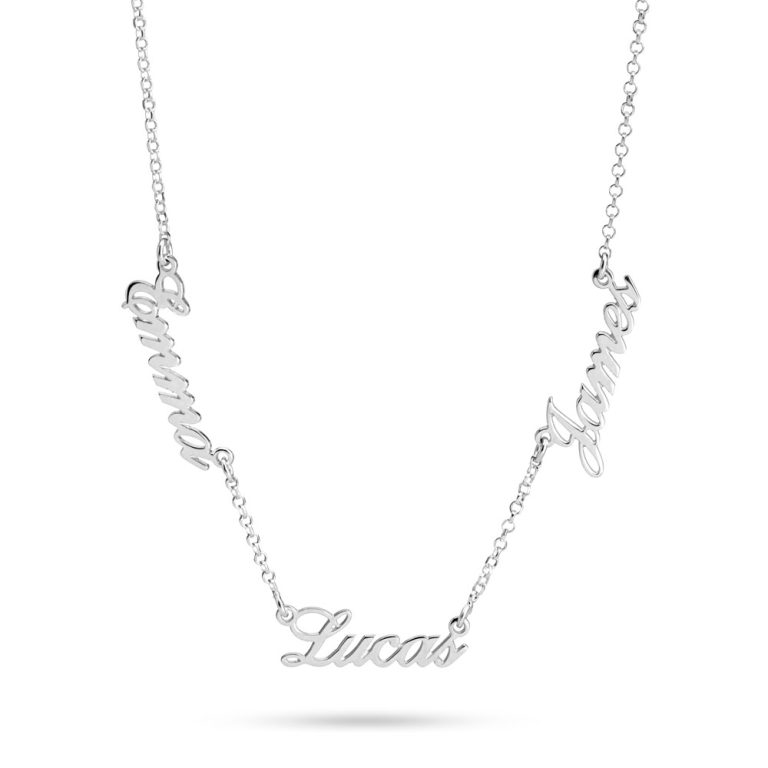 Multi Name Necklace Dainty Nameplates