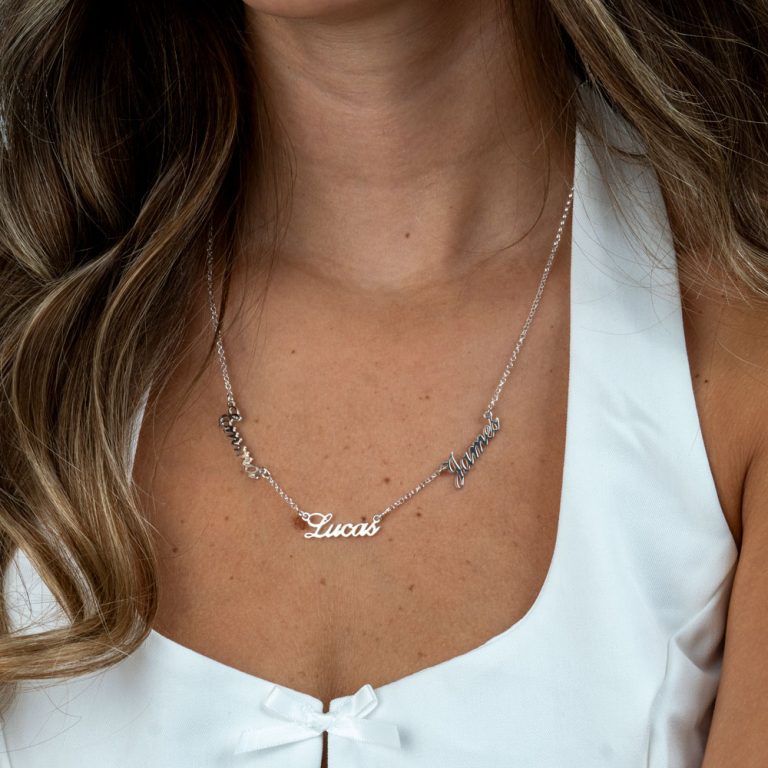 Multi Name Necklace Dainty Nameplates