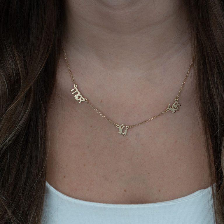 Multiple Hebrew Name Necklace